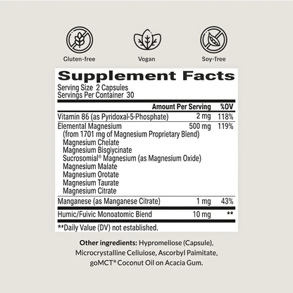 BIOptimizers Magnesium Breakthrough Complex Supplement with 7 Forms of Mg: Glycinate, Malate, Citrate, and More - Natural Support for Sleep and Cognitive Function - 60 Capsules- Calming Vitamins  (2pack)