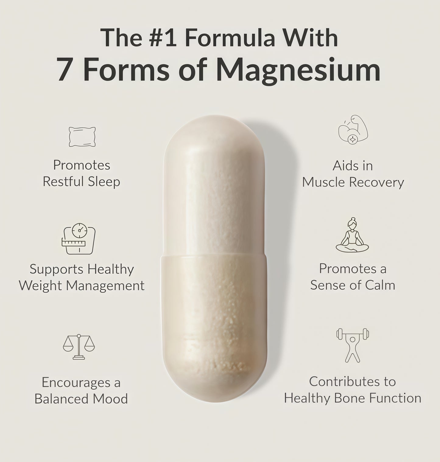 BIOptimizers Magnesium Breakthrough Complex Supplement with 7 Forms of Mg: Glycinate, Malate, Citrate, and More - Natural Support for Sleep and Cognitive Function - 60 Capsules- Calming Vitamins  (2pack)